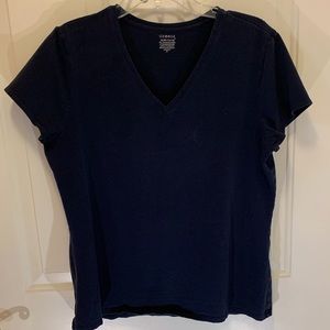George XL (16/18) Navy V-Neck Short Sleeve T-Shirt
